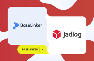 Logo da parceria entre BaseLinker e Jadlog, destacando a integração das soluções logísticas para e-commerce.